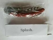 Professional Quality - 3 in 1 Rosewood Handle Wine Bottle Foil Opener Corkscrew 