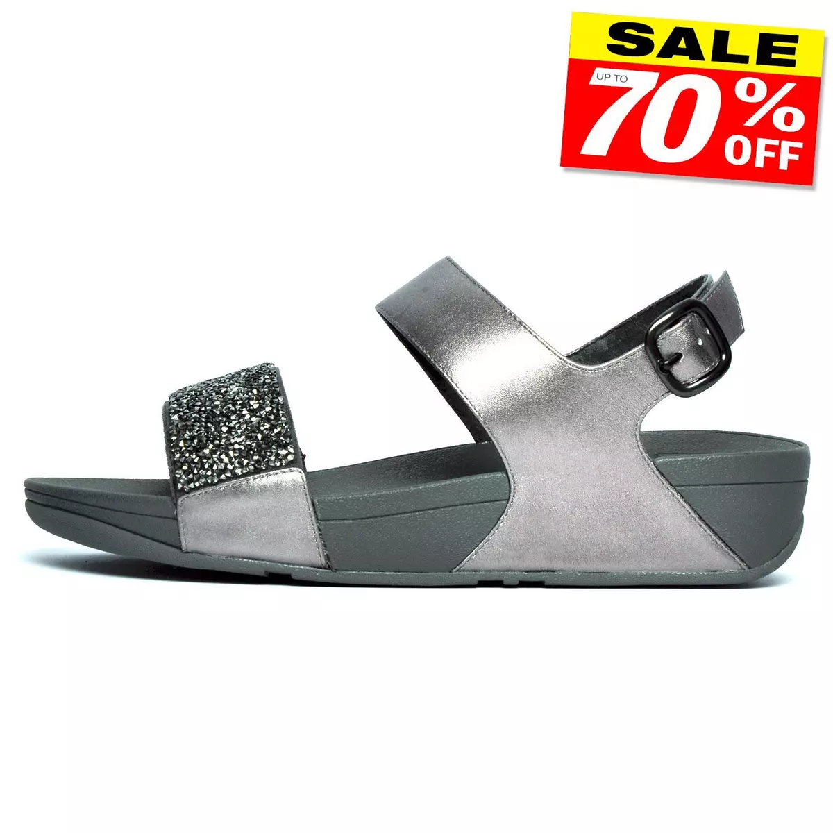 FitFlop Sparklie Crystal Women s Leather Summer Dress Fashion