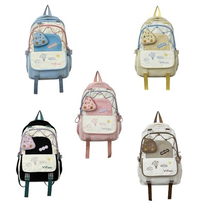Fashionable Backpack for Daily Use Adjustable Straps School Bag with Coin Purse