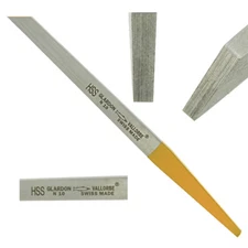 Glardon Vallorbe Swiss Flat Graver Steel Yellow Tang HSS Engraving Jewelry Tool