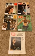 JFK/JFK Jr/Jackie/Bobby /Ted Kennedy 5-pc Magazine Collection 1963-65-Good 