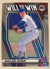 Nolan Ryan 2021 Panini Mosaic Will To Win baseball card #WTW9 Rangers HOF