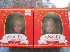 Fibre Craft Angel Head Hands set, two, both blonds, vinyl