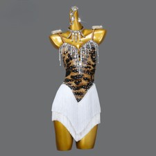 New Latin Dance Dress Women Wear Skirts Fringed Prom Costume Stage Clothes