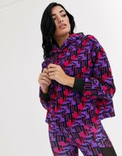 Puma Womens All-Over Print Fleece Hoodie 595635-64 Purple-Sz XS, S, M, L, or XL