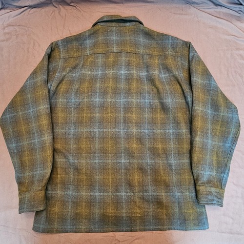 Norseman Mens Green Mix Plaid Wool Blend Long Sleeve Button-Up Shirt Size Medium - Picture 10 of 13