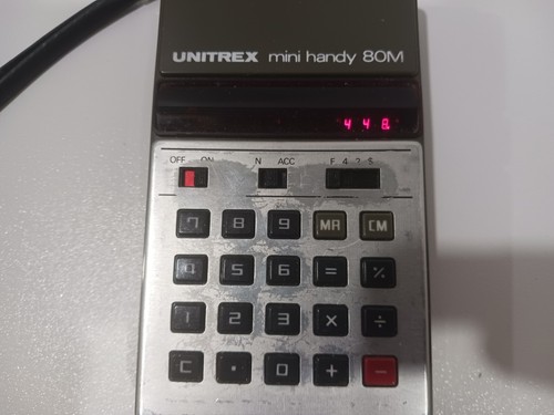 Unitrex Mini Handy 80M Digital Calculator W/ Case - Made In Japan - Picture 7 of 9