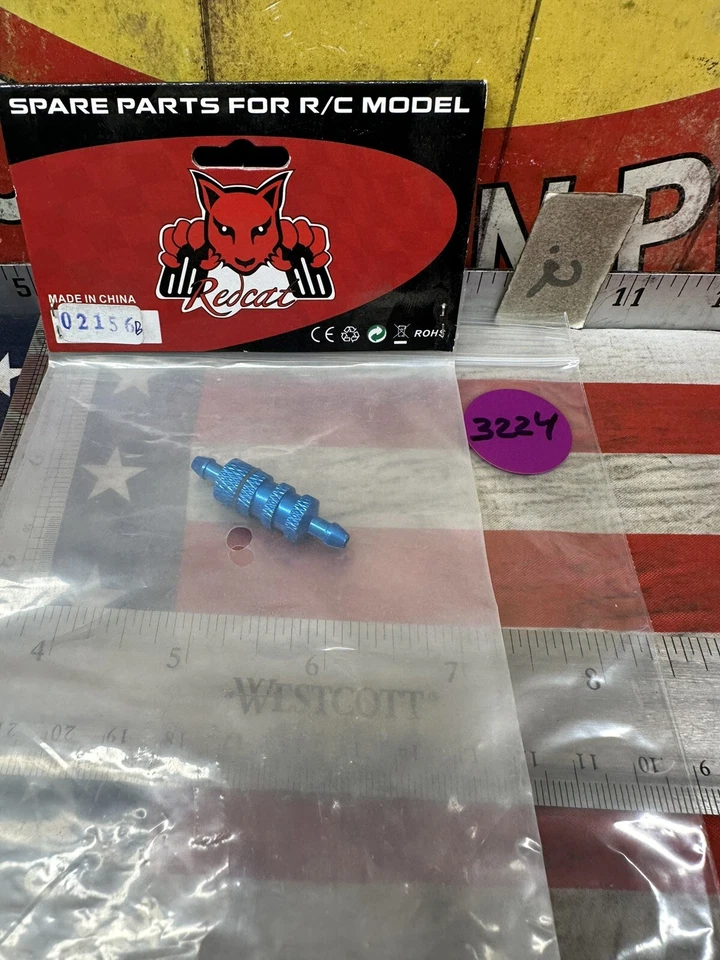 Redcat Racing 02156B Blue Aluminum Fuel Filter - Image 3 of 3