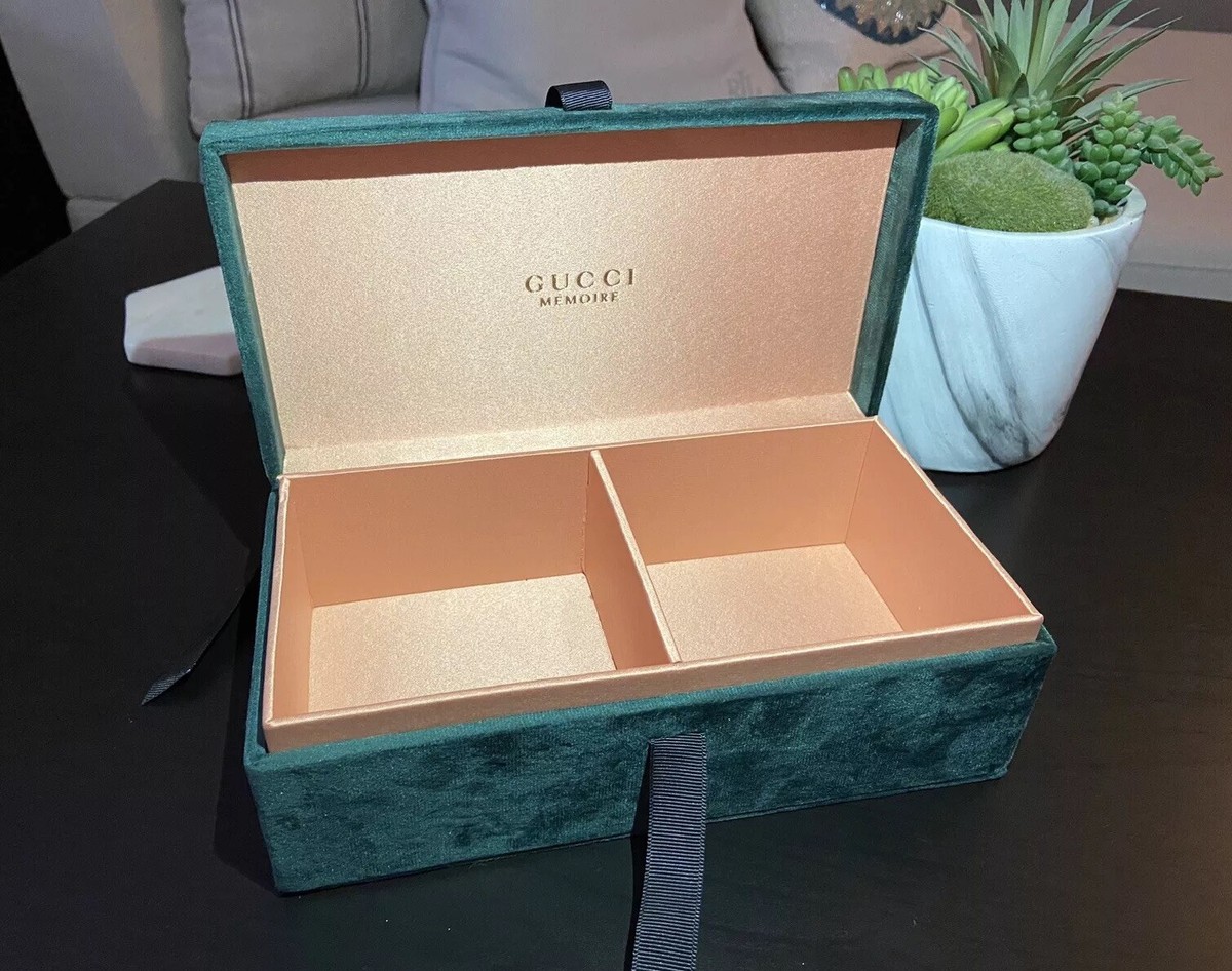 GUCCI Beauty Velvet Jewelry Organizer Box 9”x 5”x 3” Authentic! | eBay