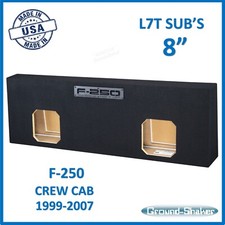 8" Dual L7T Sealed Shallow Ford F250 1999 - 2007 Sub Box Ground Shaker