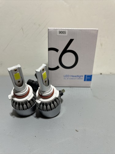 2x C6 9005 HB3 LED Car Headlight Kit Lamp COB 36W 6000K Kit Light Bulbs US