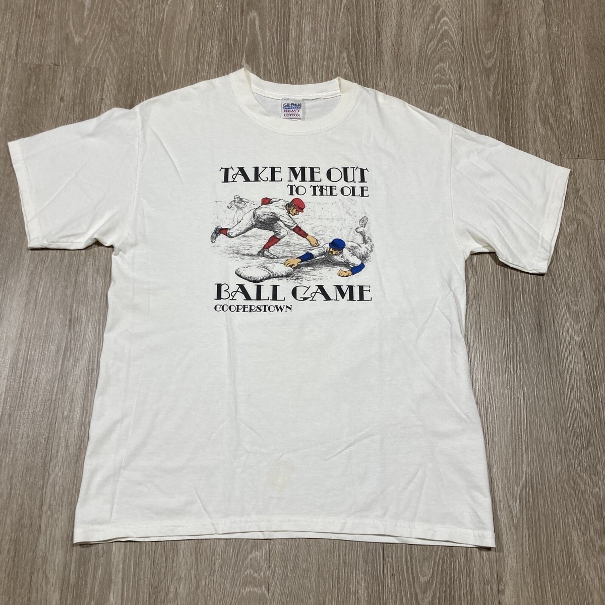 Cooperstown Shirt L 90s 00s Y2k Take Me Out To The Ball Game