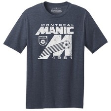 Montreal Manic NASL Soccer 1981 TRI-BLEND Tee Shirt - Canadiens, Expos