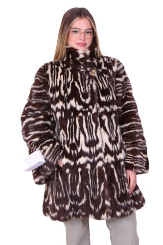 coat skunk fur jacket giacca pelliccia puzzola pelzmantel fourrure sable 臭鼬皮夾克 - Picture 2 of 10