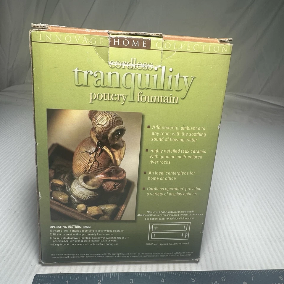 Fuente de cerámica inalámbrica Tranquility Innovage Home Collection Foto 3 de 4