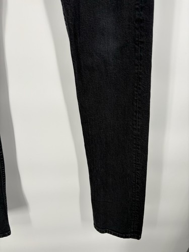 Helmut Lang Womens Slim Straight Jeans 26X34 Black Designer Grunge Rocker Italy - Picture 3 of 10