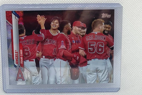 ANGELS TEAM CARD 2020 TOPPS SERIES ONE FOILBOARD MIKE TROUT OHTANI #D 070/264