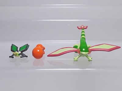 Flygon Vibrava Trapinch Pokemon Figure Set Tomy Zukan 1/40 Scale