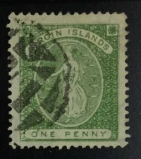 MOMEN: VIRGIN ISLANDS SG #22 1878 CROWN CC USED £100 LOT #62175