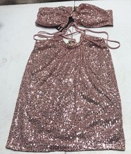 Endless Nights Sequin Mini Dress Pink Size Medium