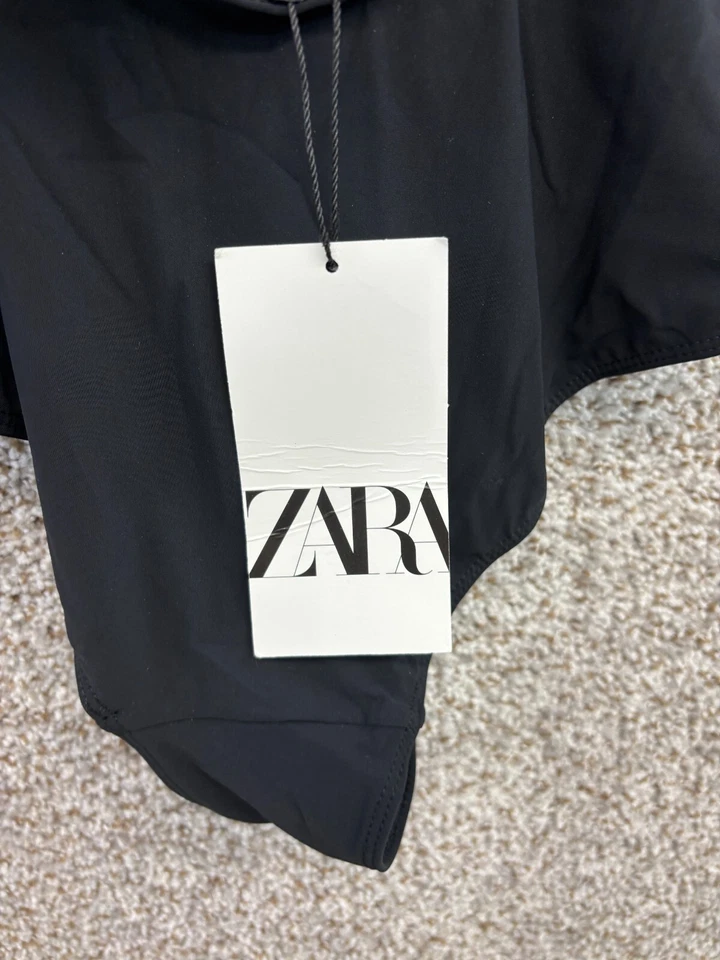 Traje de baño Zara negro de una pieza traje de baño halter top espalda abierta para mujer talla M Foto 2 de 4