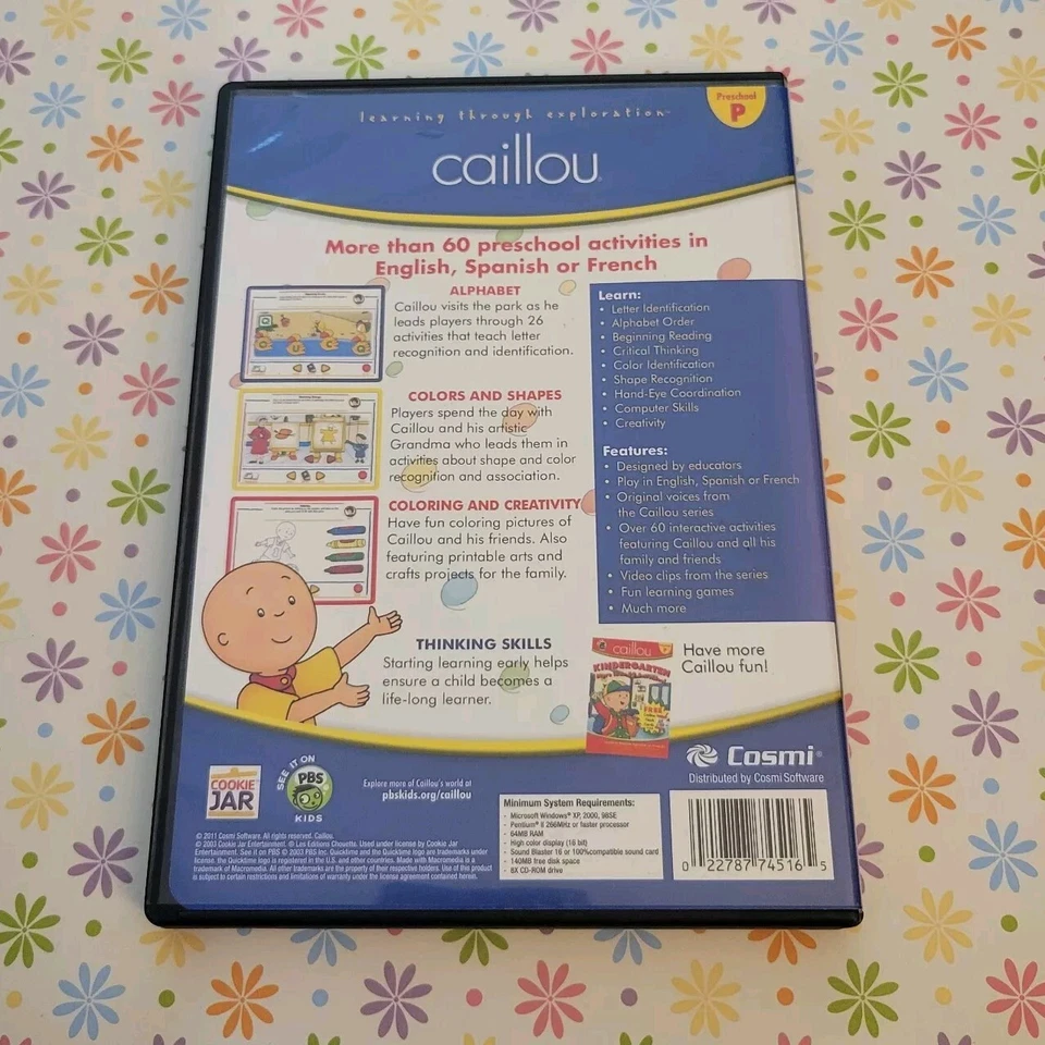 Caillou Preschool 60+ Activities PC CD-ROM 2011  - Image 2 of 2