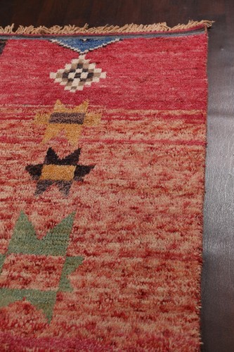 Geometric Moroccan Oriental Area Rug Wool Hand-knotted 9x13 Living Room Carpet - Picture 8 of 12