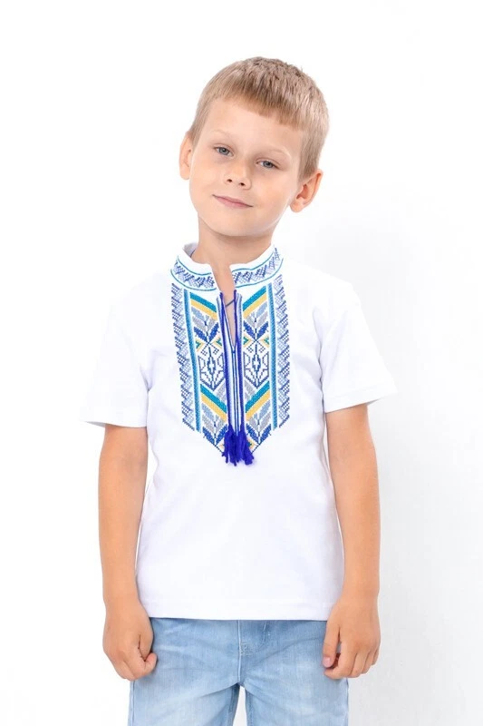 Vyshyvanka t-shirt for a boy with short sleeves, Embroidered, cotton 100% - Image 3 of 4