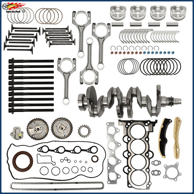 Engine Overhaul Rebuild Kit Crankshaft Rods Timing For Hyundai KIA G4FD 1.6L