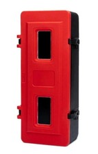 Jonesco Single Fire Extinguisher Cabinet Red Heavy Plastic Moulding NEW FREEPOST