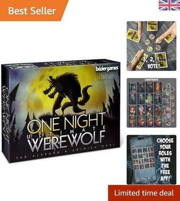 One Night Ultimate Werewolf | Interaktives Partyspiel für 8+ Jahre | 3-10 Spieler