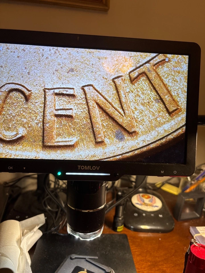 1966 Lincoln Cent – FS-801 DDR – RED – Doubled Die Reverse (ONE CENT / UNITED) - Image 4 of 4