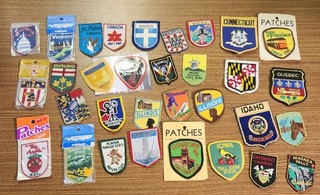 Vintage Lot Shield Shape Souvenir Tourist Travel Patches