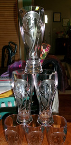 LOT OF 6-Official FIFA World Cup 2026 Trophy Pilsner Glass 16oz Shatterproof CUP
