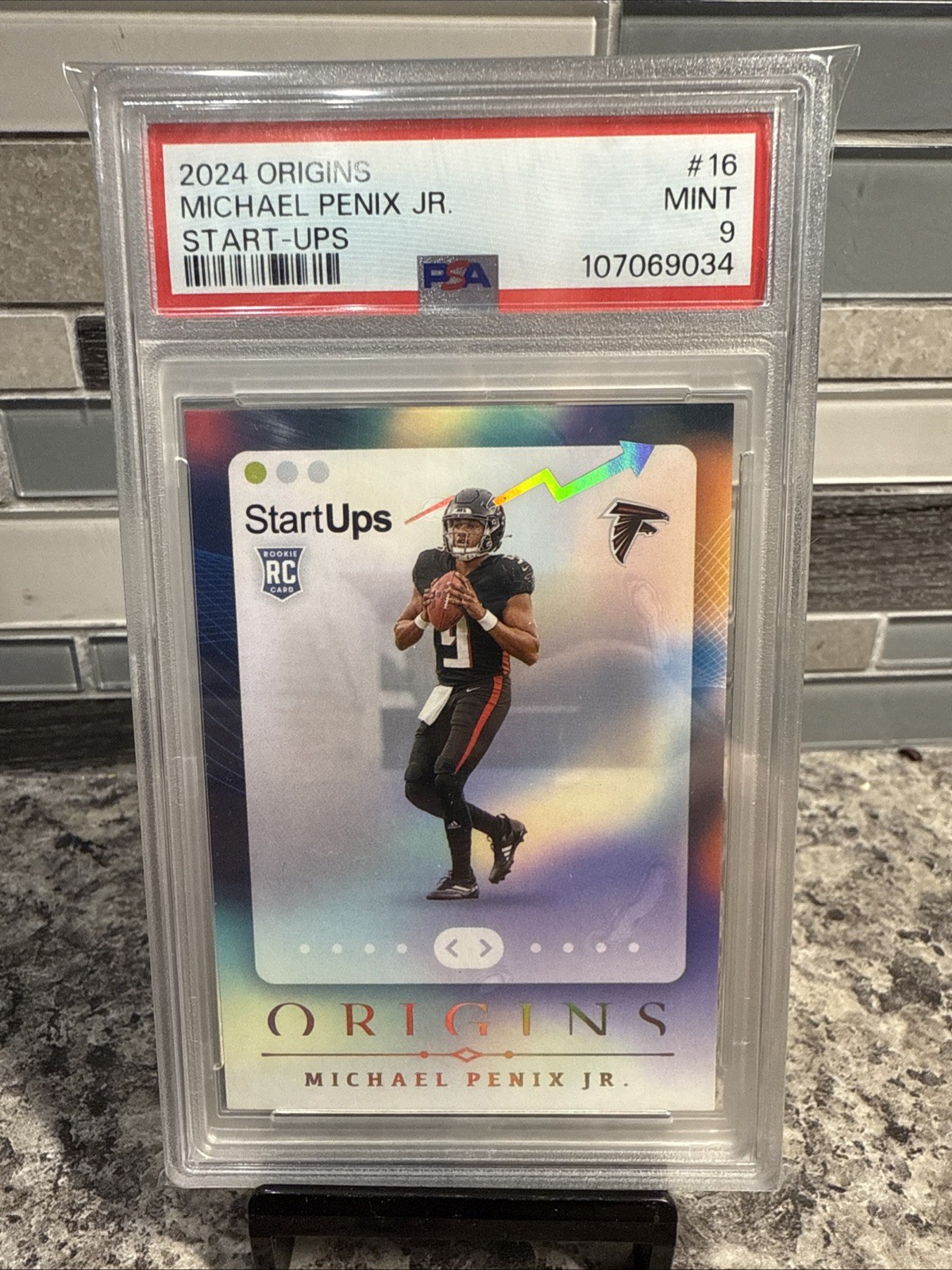2024 Panini Origins - Start-Ups Michael Penix Jr. #16 (RC) PSA 9 Falcons