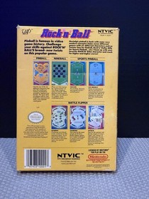 Rock 'n' Ball (Nintendo NES 1990) GAME, BOX, and RARE POSTER - W/MANUAL