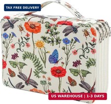 200 Slots Colored Pencil Case Organizer 4-Layer Zipper Bag Portable Art Supply