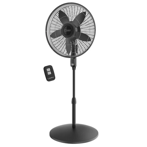 18" 4-Speed 23 ft/s High-Velocity Remote Controlled Pedestal Fan, Black, S18605 - Picture 13 of 15