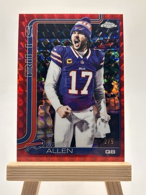 2025 Topps Chrome Josh Allen Red Geometric Image Variation /5