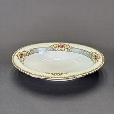 TK Thun Bohemia Czechoslovakia Oval Serving Vegetable Bowl 10" Ornate Floral