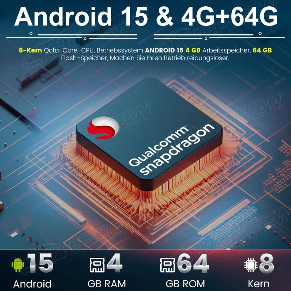 DAB+ 4+64G Android 15 CarPlay Autoradio GPS Navi Für Hyundai Tucson TL 2016-2018 - Bild 3 von 4