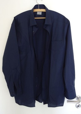 Herrenhemd Marvelis Comfort Fit Hemd dunkelblau  44 XL  Big extra weit   wie neu