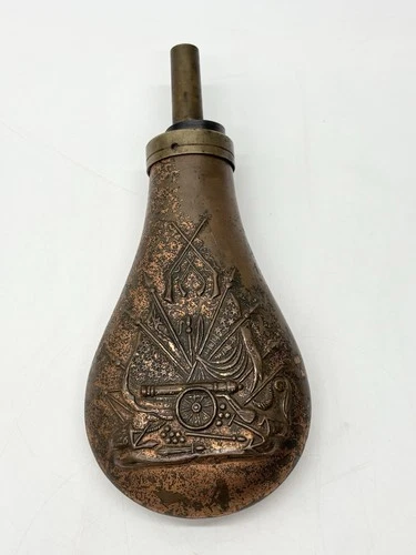 vintage reproduction Civil War-style powder flask