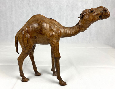 Figur / Skulptur Kamel Leder 31,5 cm