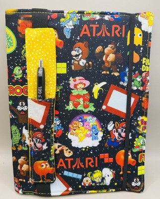 Retro Fabric Notebook Cover With Composition Book. Junk Journal. Diary. Planner.