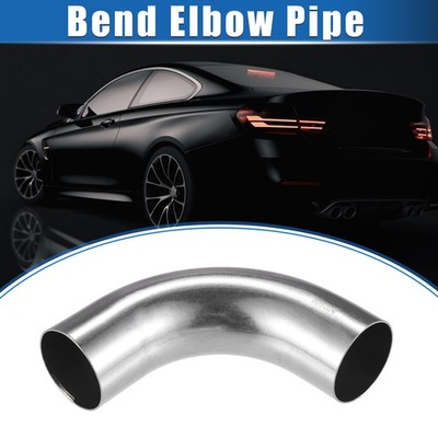 Bend Elbow Pipe Tube 1.77'' OD 4.7'' Leg Length 90 Degree Exhaust Pipe for Cars