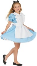 Girls Blue Alice Costume S - XL Kids Wonderland Fairy Tale Dress Halloween