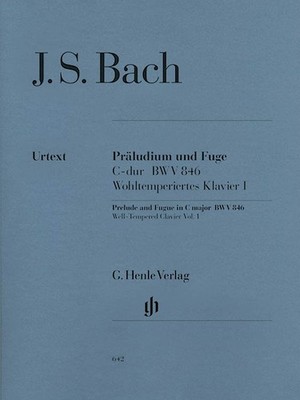 J.S. Bach Prelude & Fugue C Major BWV 846 for Piano Solo Henle Urtext Music Book