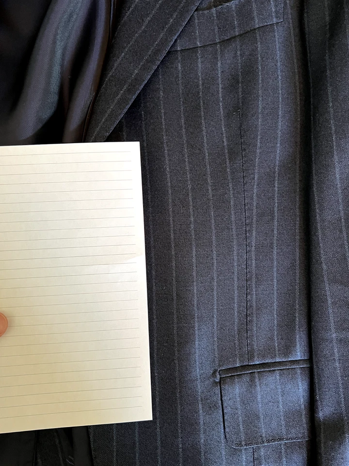 Traje Isaia 2 piezas a rayas azul marino: 48R IT o 38R EE. UU. Foto 4 de 4