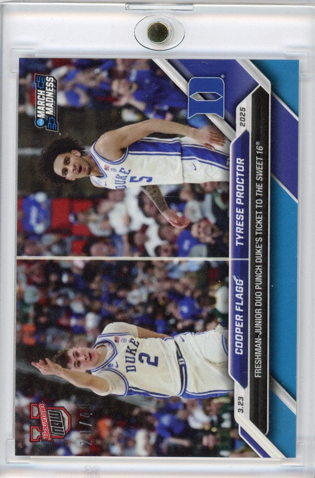 2024 Topps Bowman U Now Cooper Flagg/Tyrese Proctor #97 Blue /49 Basketball Card